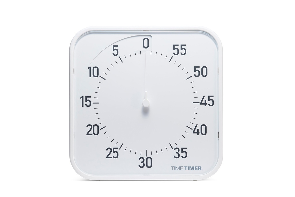 Großer TimeTimer® 30 x 30 cm weiss