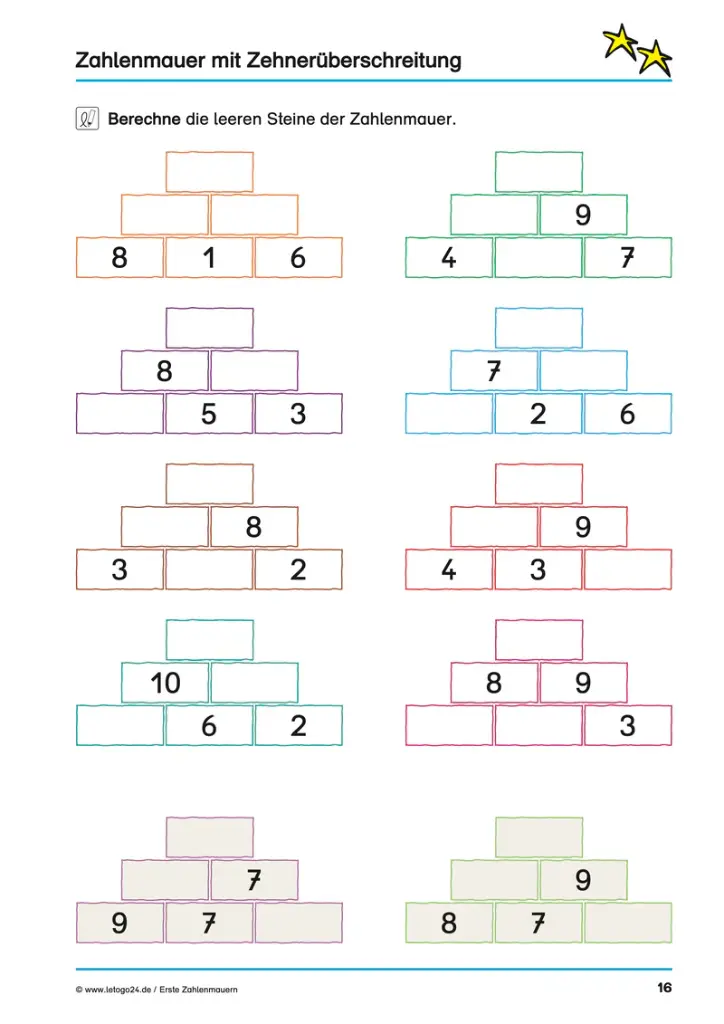 Erste Zahlenmauern PDF