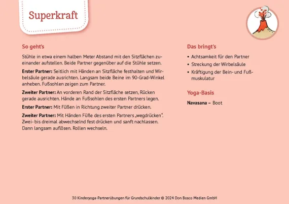 30 Kinderyoga-Partnerübungen für Grundschul-Kinder