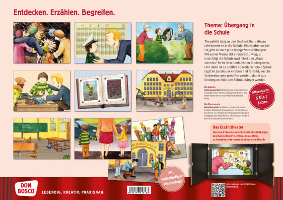 Die Schule ist ein großes Haus Kamishibai Bildkartenset 