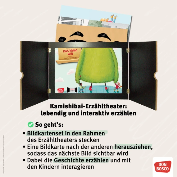 Die Schule ist ein großes Haus Kamishibai Bildkartenset 
