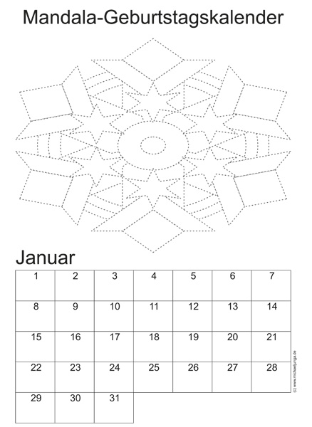 Geburtstagskalender PDF