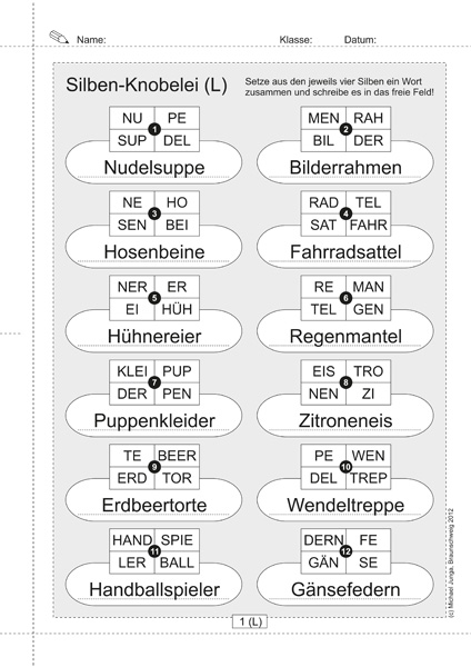 Lernpaket Intelligente Montagsrätsel 2/3 PDF