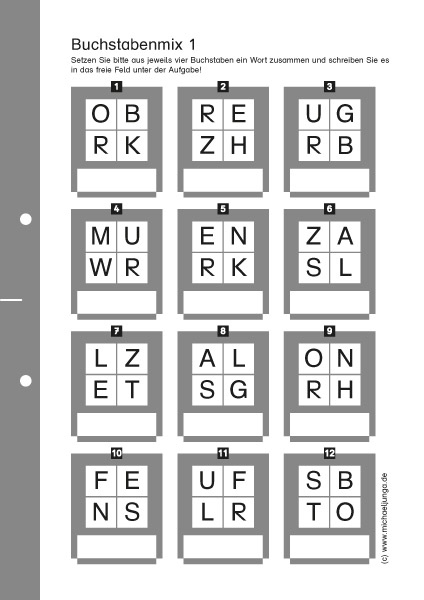 Wörterrätsel Sammlung PDF