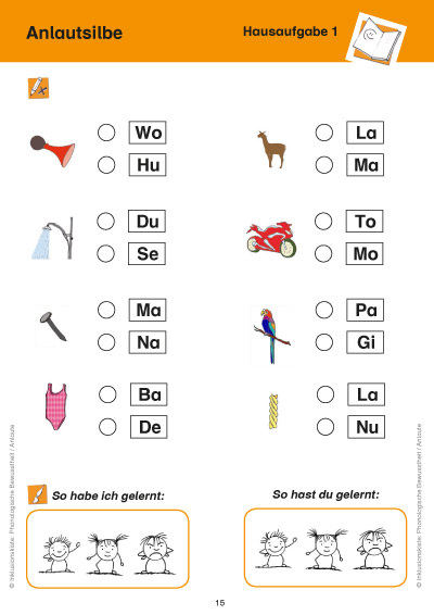 Anlaute lesen zuordnen PDF