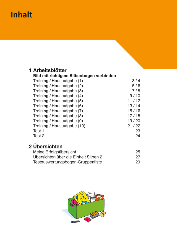 Silben 2 PDF Bilder mit Silbenbogen verbinden