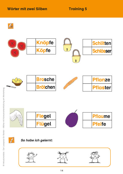 Lesepass für Starter Konsonantenhäufung PDF 