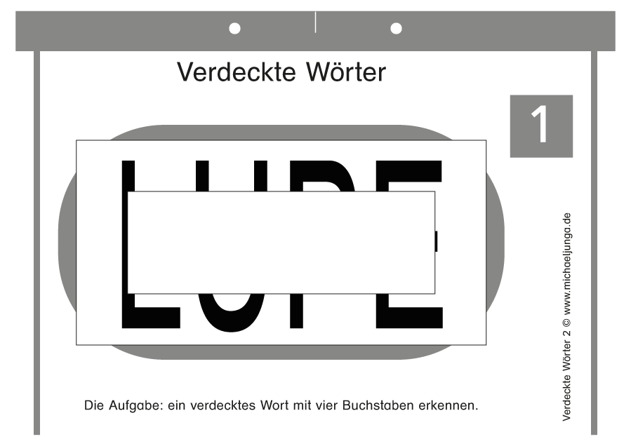 Wörterrätsel im Maxiformat PDF