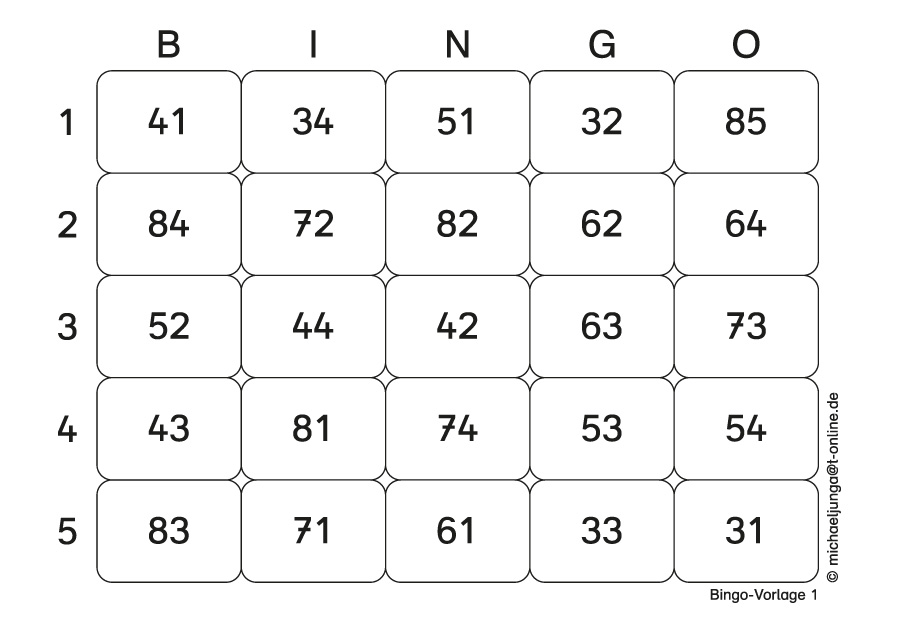 Lern-BINGO 2A Subtraktion (ZE-E=ZE o.Ü.) bis 100 PDF