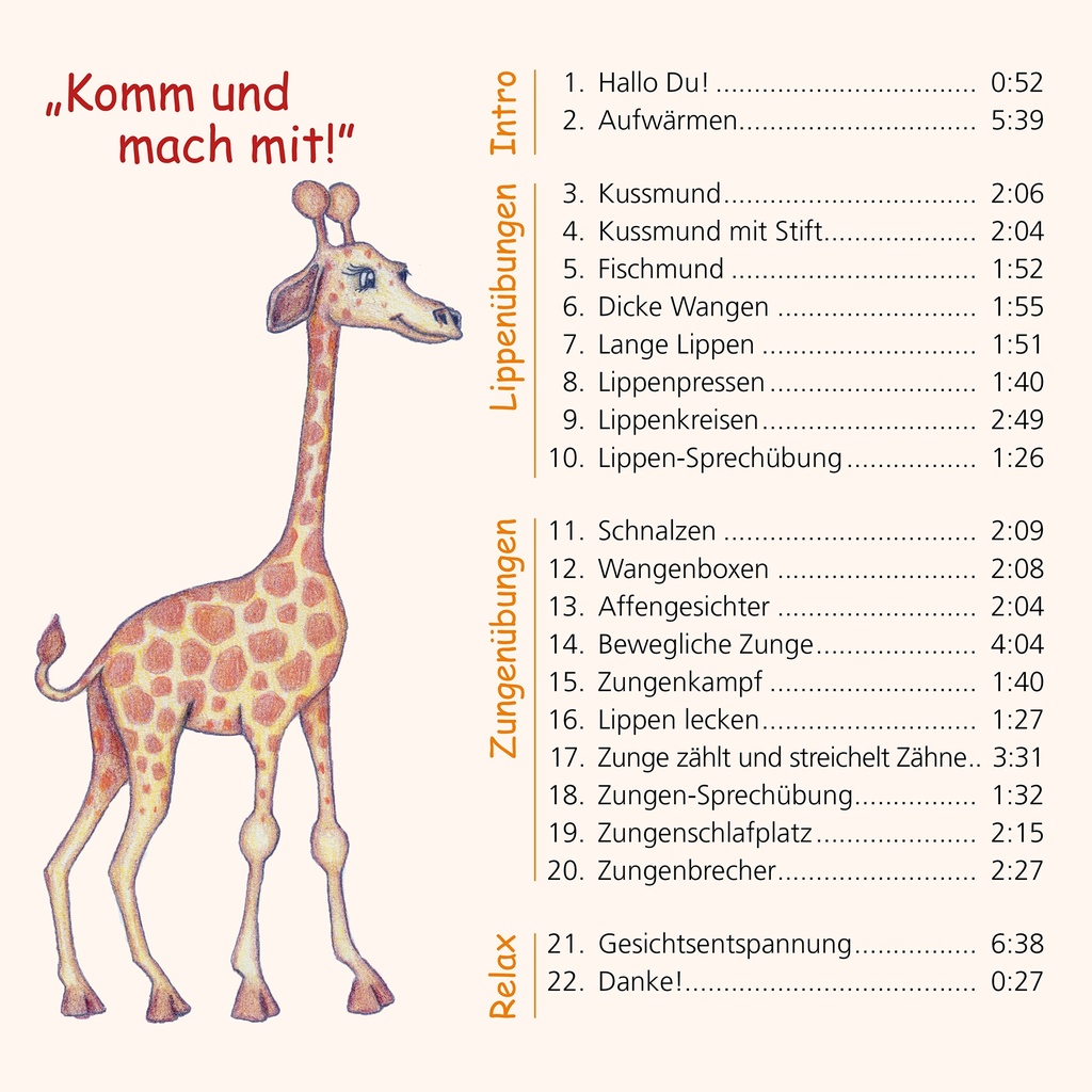 Logopädischer Mundsport für Kinder - Audio-CD