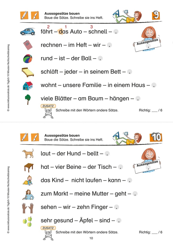 Rechtschreibtraining  Satzanfang PDF