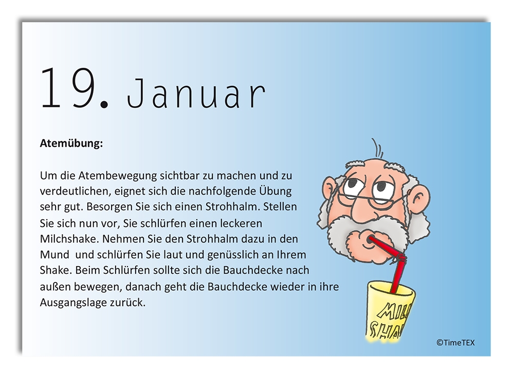 Aufstell-Kalender für die Stimme