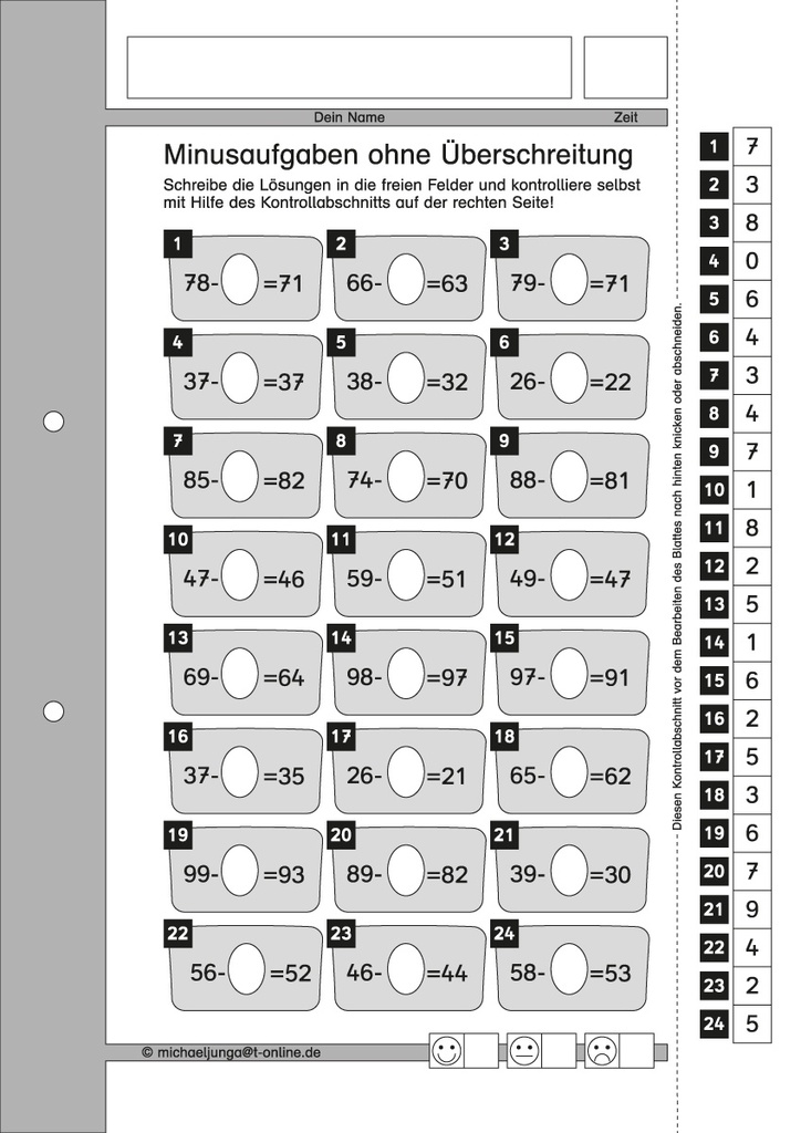 TimeTimer Rechentraining bis 100 Plus/Minus  PDF