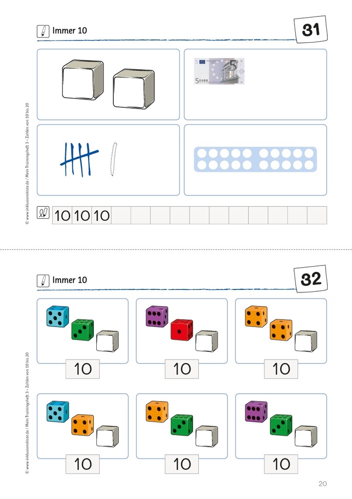 Mein Trainingsheft 3 - Zahlen von 10 bis 20 PDF