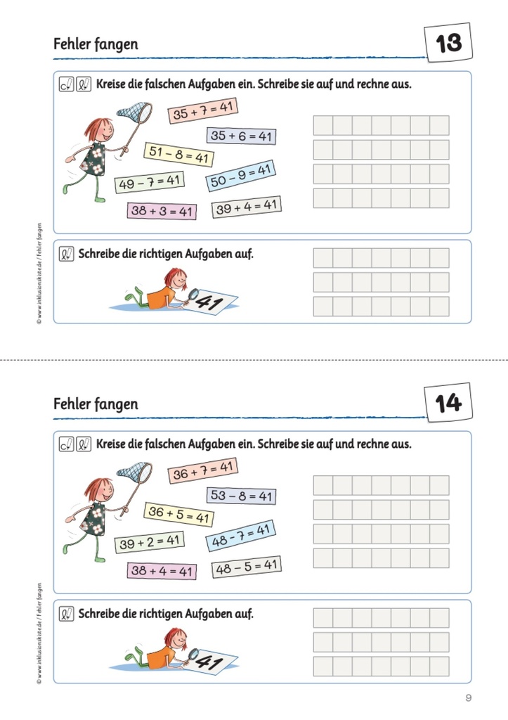 Fehler fangen - Kopfrechnen bis 100 PDF
