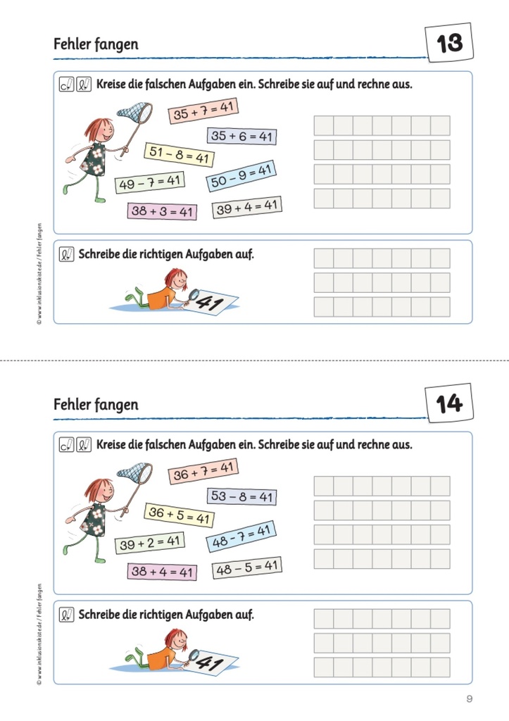 Fehler fangen - Kopfrechnen bis 100 PDF