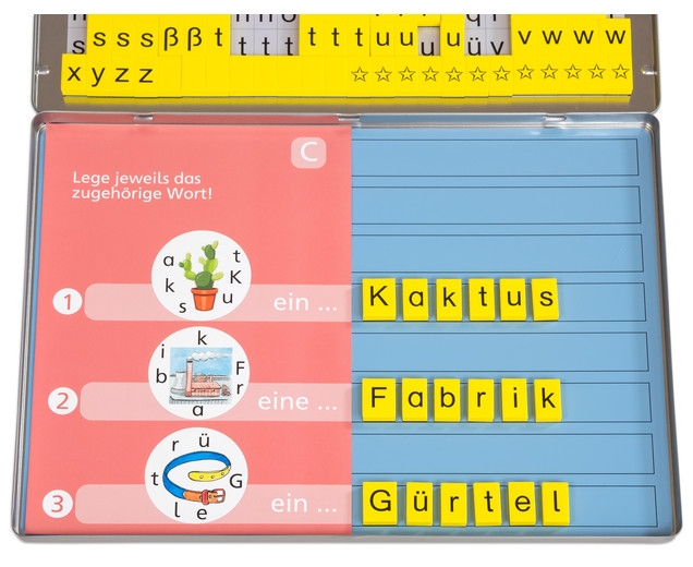 Buchstabenrätsel Karten für die Lese Magnetbox