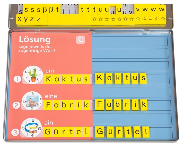 Buchstabenrätsel Karten für die Lese Magnetbox