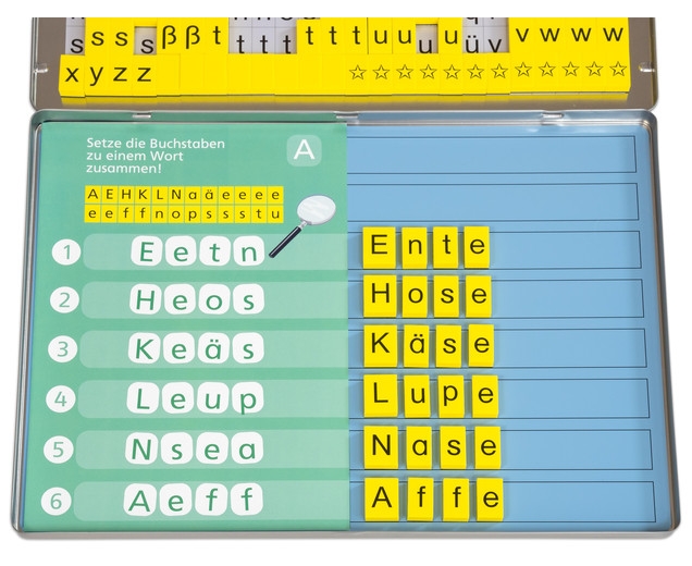 Wörterrätsel Karten für die Lese Magnetbox