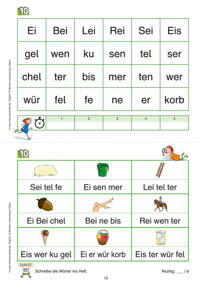 Blitzlesen und Silbenrätsel E-Book