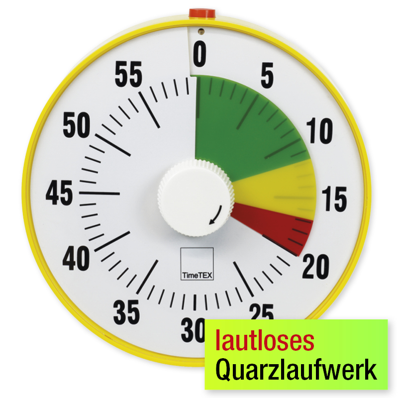 TimeTEX Zeitdauer Ampel-Uhr für Gruppen 19 cm  mit Ampelscheibe + Pausentaste