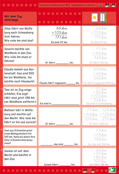 Max Lernkarten bis 1000 Addition Subtraktion