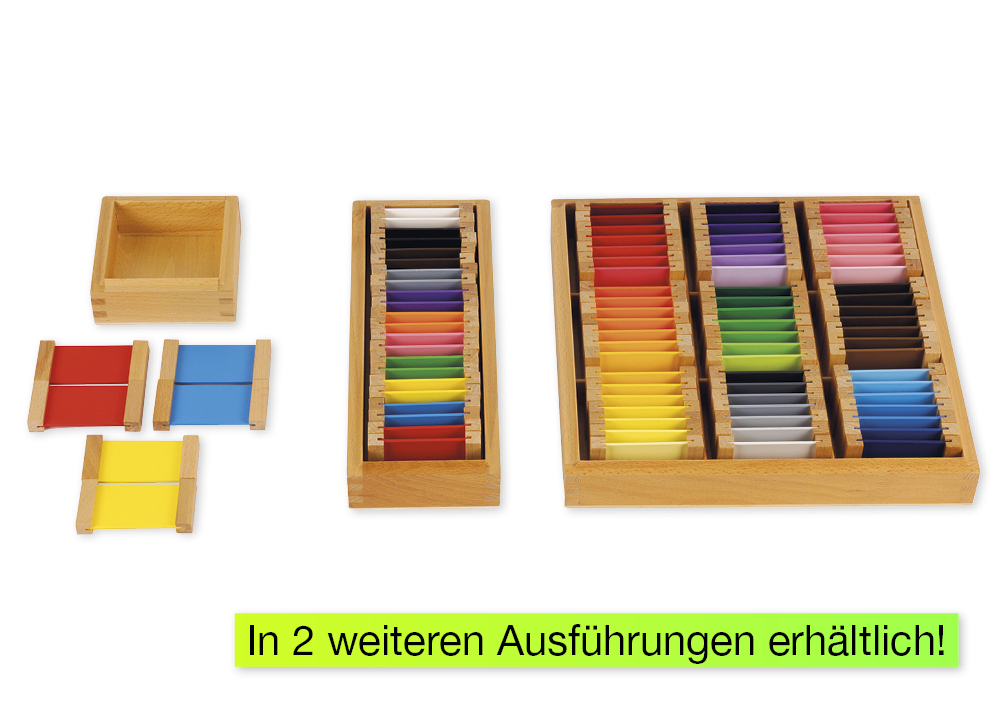 Farbtäfelchen, Satz 3, Schattierungen "Montessori Premium"