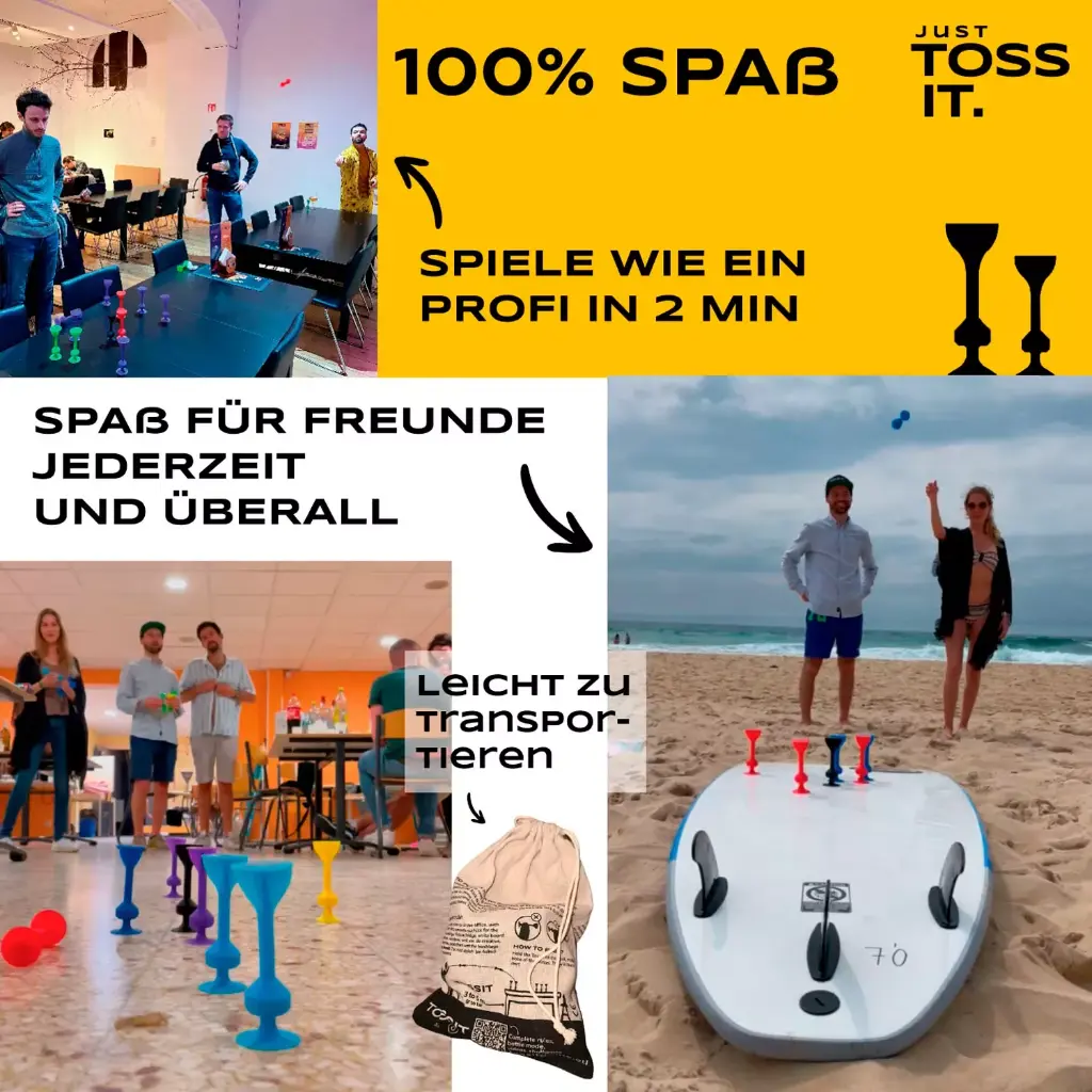 TOSSIT FAMILY PACK rot / türkis / hellblau / gelb