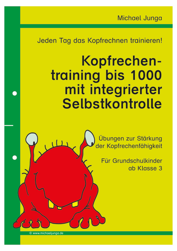 Kopfrechentraining bis 1000 mit integrierter Selbstkontrolle PDF