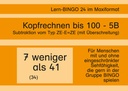 Lern-BINGO 5B Subtraktion (ZE-E=ZE m.Ü) bis 100 PDF