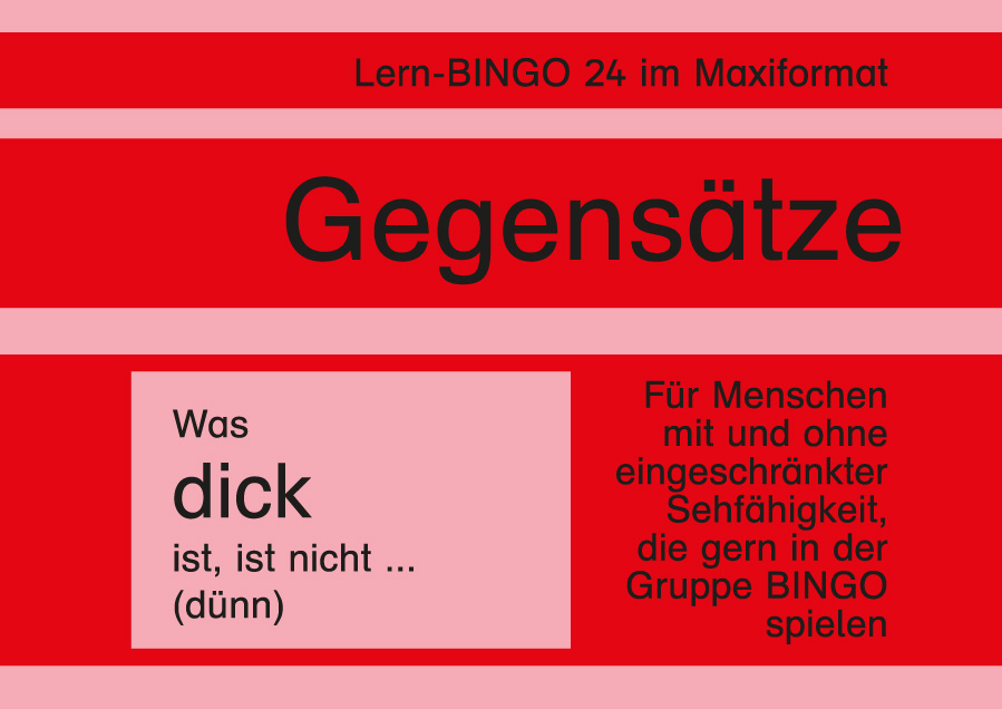 Lern-BINGO 24 Gegensätze PDF