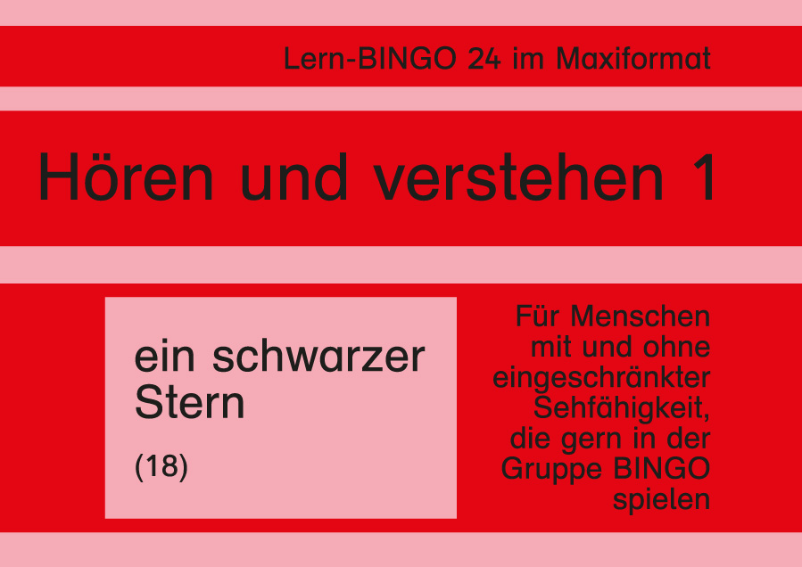 Lern-BINGO 24 Hören und verstehen 1 PDF