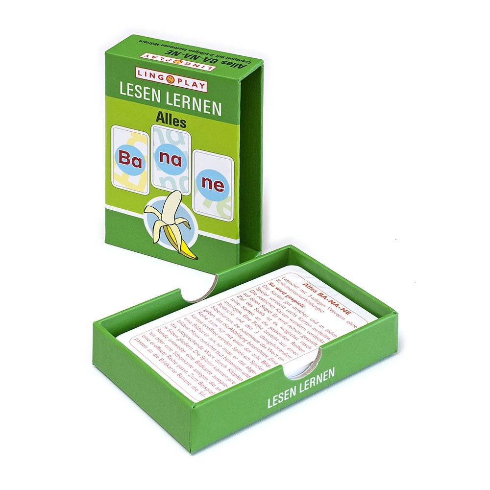 Alles Banane! - Lesespiel mit 3-silbigen lauttreuen Wörtern