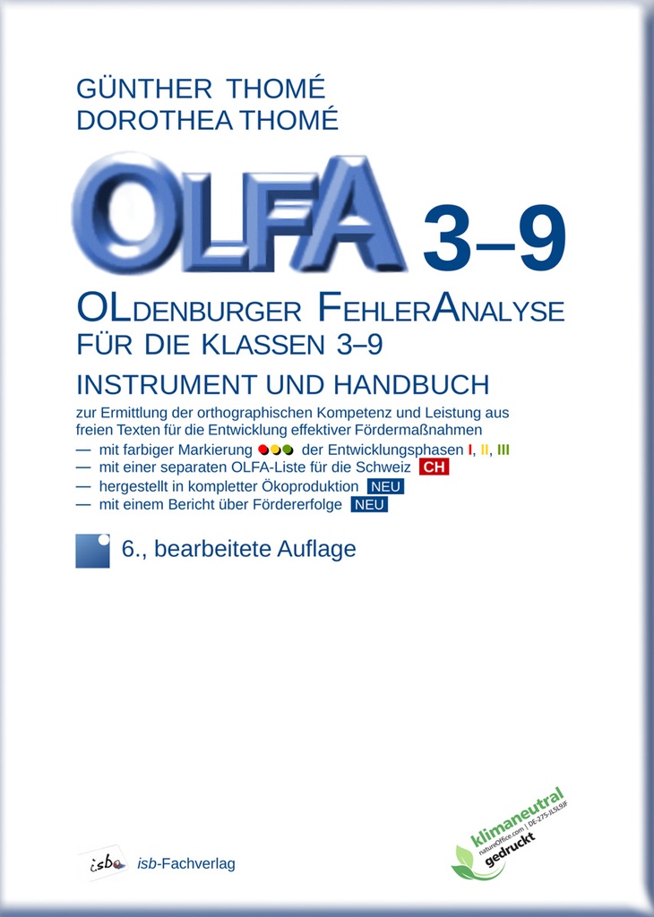 Fehleranalyse Orthographie Klassen 3-9 OLFA