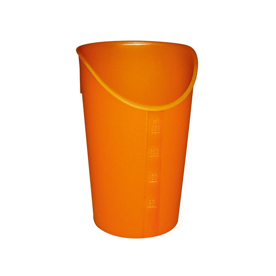 Trinkbecher mit Nasenausschnitt, orange