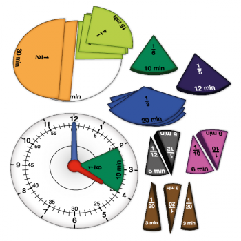 Zeit- und Bruchrechenuhr magnetisch