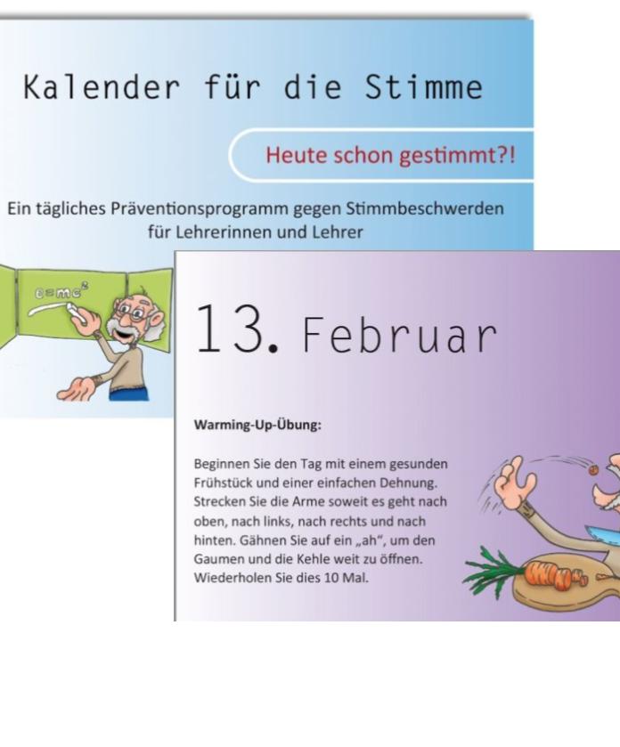 Aufstell-Kalender für die Stimme