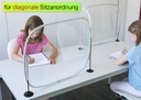 * Hygiene-Schutzwand 3-teilig, U- und Z-Form, transparent