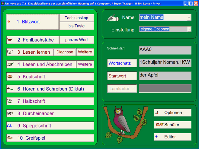 UniWort Worttraining Einzellizenz