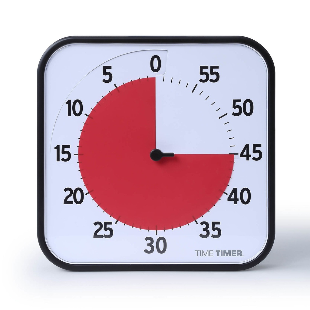 Großer TimeTimer® 30 x 30 cm schwarz