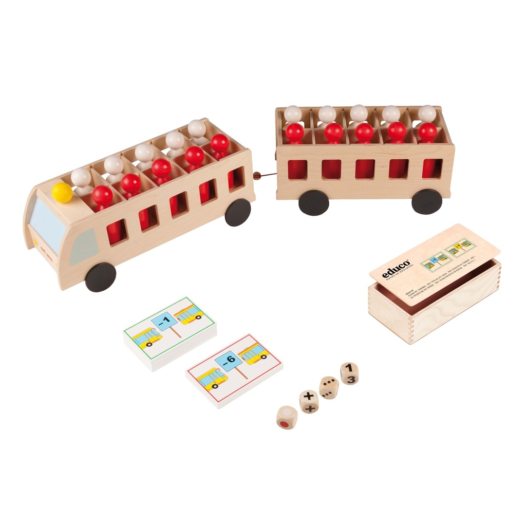 Rechen-Bus mit Anhänger - maxi