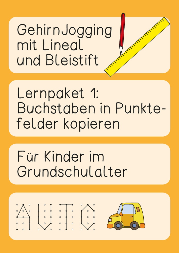 Lernpacket 1: Buchstaben in Punktefelder kopieren PDF