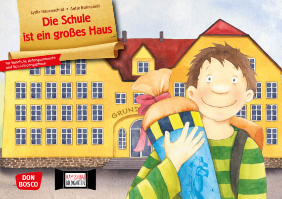 Die Schule ist ein großes Haus Kamishibai Bildkartenset 